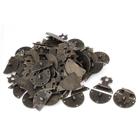 Box Koffer Antiker Stil Schmetterling Design Toggle Latch Fang Hasp Schloss 50 pièces (1/2)