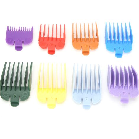 Ensemble de 8 sabots de guidage colorés de rechange pour tondeuse à cheveux (1/5)