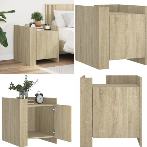 Nachttisch Sonoma-Eiche 45x50x50 cm Holzwerkstoff - Nachttisch - Beistelltisch - Wohnzimmerschreibtisch - Holzwerkstoff - Sonoma-Eiche - Home & Living (1/5)