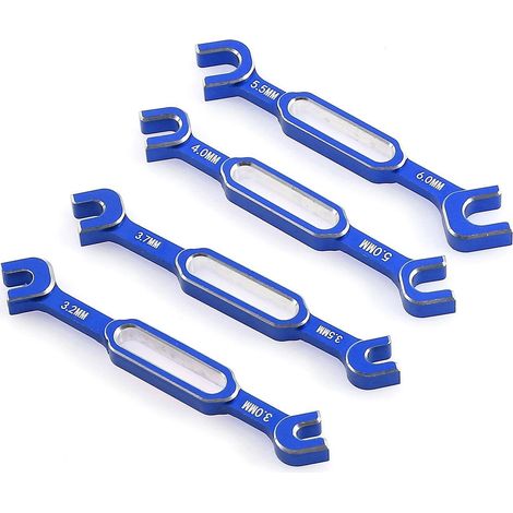 4-teiliger Schraubenschlüssel 3/3,2/3,5/3,7/4/5/5,5/6 mm, Kugelgelenk-Abzieher, Universalwerkzeug für Fernbedienungen – Blau