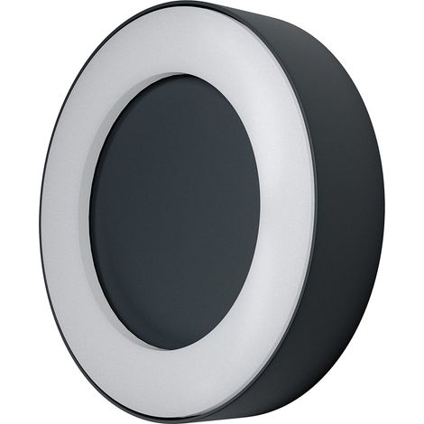 Applique et Plafonnier à LED, éclairage extérieur, Blanc Chaud, 202,0 x 45,0 mm, ENDURA STYLE RING Noir (1/5)