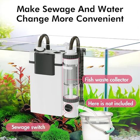 hygger Hang on Back Filter, Silent Fish Tank Filter for Aquarium, 500L/H 6W Adjustable Water Flow Aquarium Filter for 19-75L Tanks (1/4)