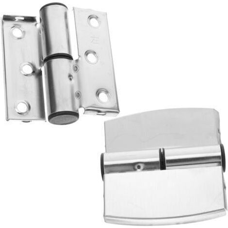 2 Pièces Charnières Acier Inoxydable pour Cloisons de Salle de Bain Charnières Cachées Robustes pour Pliantes Support Stable et Design Moderne (1/5)