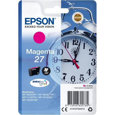 Epson Alarm clock Singlepack Magenta 27 DURABrite Ultra Ink (1/4)