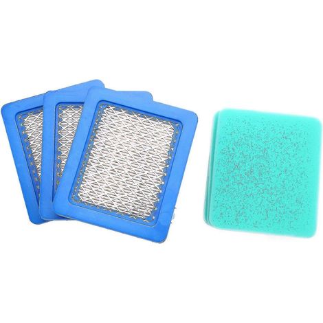 Lot de 3 filtres à air 491588s avec préfiltre pour moteurs Briggs & Stratton (1/5)