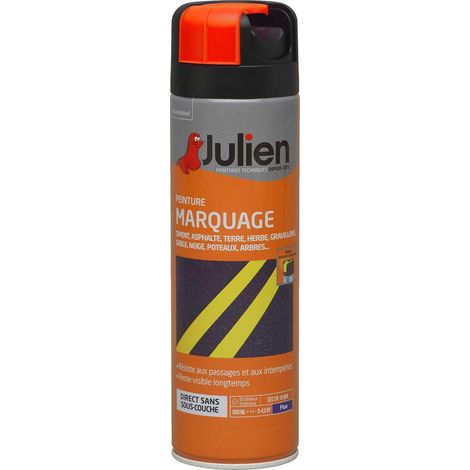 Peinture aérosol pour Marquage - Mat Orange Fluo - 500 ml - Julien