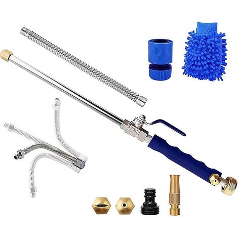 Lance haute pression pour nettoyeur haute pression pour jardin, pulvérisateur d'arrosage portable avec embout universel pour tuyau et buse à jet d'eau haute pression pour gouttières et terrasses (1/5)