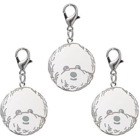 Set mit 3 Hundemarken in Form eines Hundekopfes