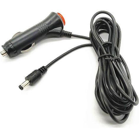 Câble d'alimentation pour voiture avec prise allume-cigare et bouton marche/arrêt DC5521 (1/4)
