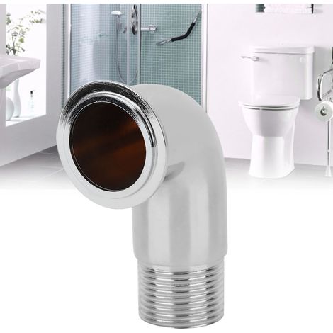 Robinet de chasse d'eau en cuivre durable G3/8" Accessoire de décoration pour toilettes domestiques (1/5)
