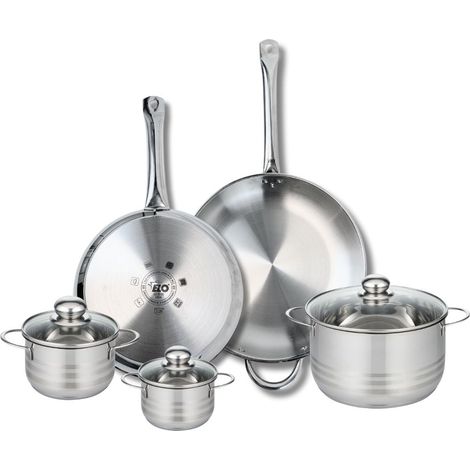 Ensemble de 2 Poêles de cuisson 28 et 32 cm et 3 faitouts 12, 14 et 20 cm Elo Profi Brillant (1/5)