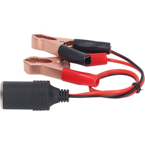 Adaptateur allume-cigare femelle avec pince crocodile pour batterie 36 V 10 A