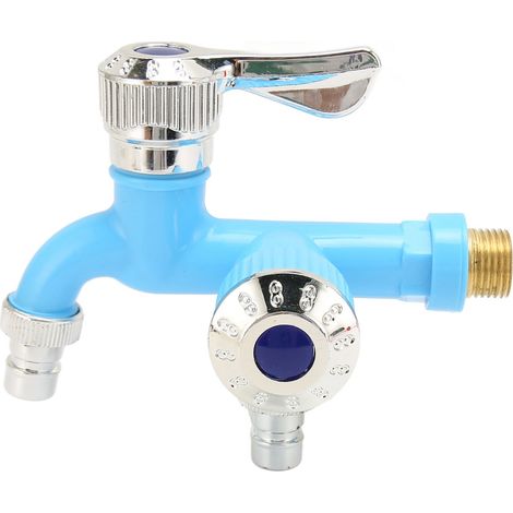 Pool- und Mopparmatur mit 1 Eingang, 2 Ausgängen, separatem Auslauf, Außengewinde G1/2, universeller ergonomischer Badezimmer- und Gartenarmatur. (1/5)