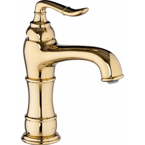 PaulGurkes Wasserhahn Gold Nostalgie Einhandmischer Waschtischarmatur Mischbatterie (1/2)