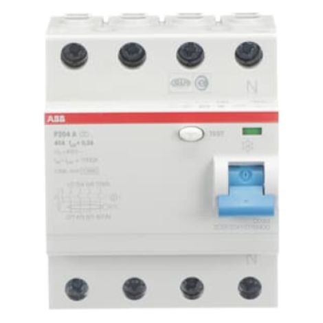 Interruttore differenziale puro 4 poli f204 a 25a 300ma abb f427837 (1/3)