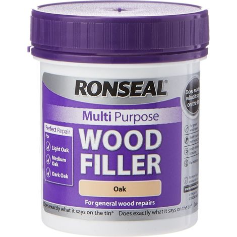 Ronseal 37529 Multipurpose Wood Filler Tub - Oak, 250g (1/3)
