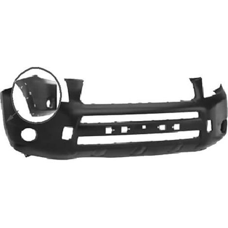 Pare-choc avant noir avec trous moulure Toyota Rav4 3 phase 1 2006-2009
