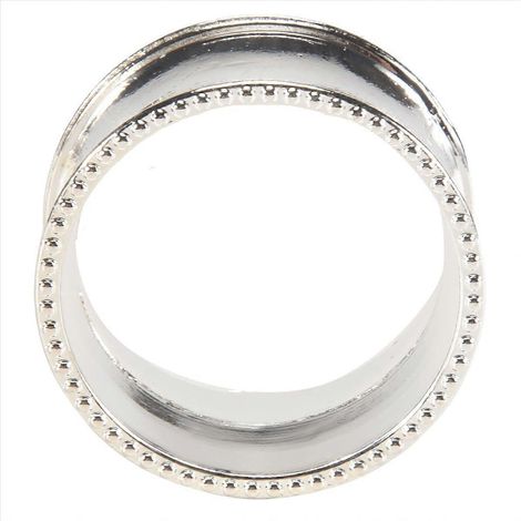 8 perlenbesetzte Serviettenringe aus Zinklegierung (silber) (1/5)