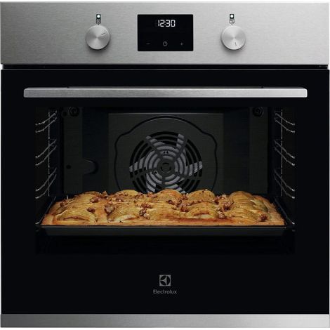 Electrolux 949 286 001 Serie 300 Forno da incasso Multifunzione 72 L Classe A+ Cottura ventilata Grill Scongelamento Pulizia AquaClean (59.4x59.4x56.8 cm) colore Acciaio inox