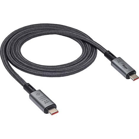 Cable USB-C Akyga AK-USB-45 8k@60Hz 4k@120Hz 40Gbps USB4 PD 240W e-Mark 1m (1/4)