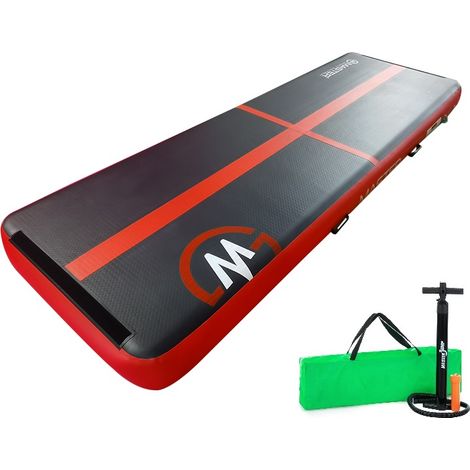 Pista acrobática Airtrack Master 300 x 100 x 10 cm - Negro y rojo (1/2)