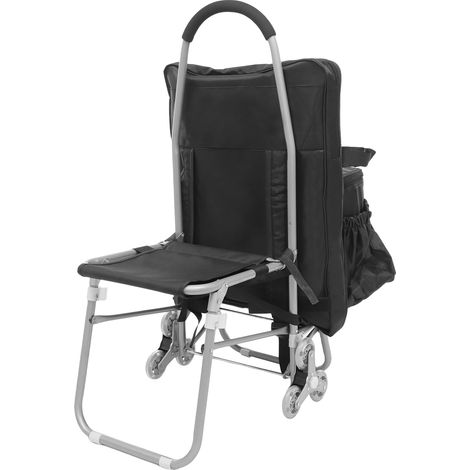 Carrito de arte móvil, diseño portátil, materiales duraderos, negro. (1/2)