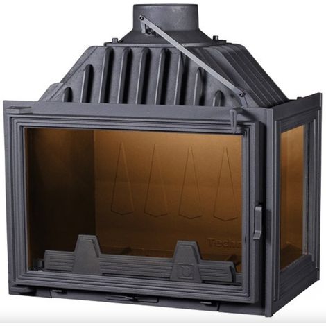 Insert cheminée Eliott - noir 15kW vitre à droite (1/2)