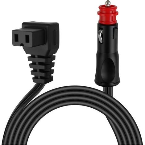 Cable Glaciere pour Réfrigérateur de Voiture 12V/24V Câble Allume-Cigare 2M Câble pour Prise Cigare pour Alpicool Mobicool Dometic ICECO Camping Gaz Famille Voyage - Noir (1/5)