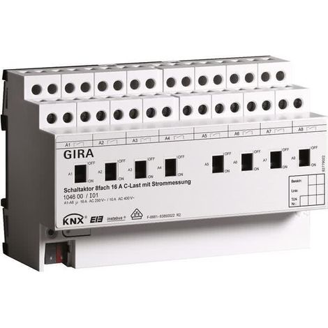 GIRA Schaltaktor 8fach REG KNX/EIB 16A C-Last 104600 (104600)