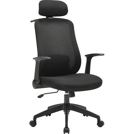 Poltrona da ufficio ergonomica con poggiatesta Tessuto Nero - ZYLIRO (1/5)