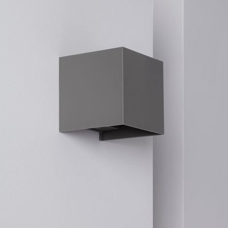 Applique da Parete per Esterni LED 6W Alluminio Doppia Luce Eros 2700K Antracite Bianco Caldo (1/5)