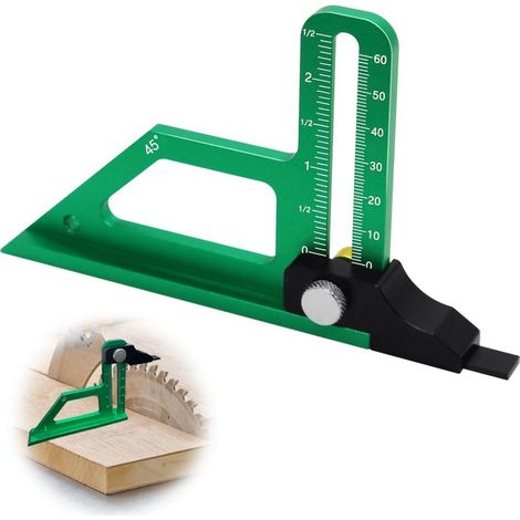 Outil de jauge à onglet pour scie à table Accessoires pour scie à table, jauge à onglet pour scie à table, jauge à onglet pour scie à table Réglage flexible pour une mesure précise Scie à table (1/5)
