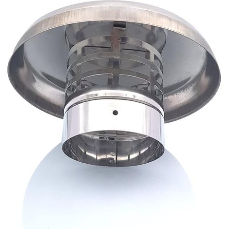 Vertical Steel Smoke Chimney  Chinese Smoke Pipe Cap for Wood Stoves, Pellets and Boilers  Heat Resistant Smoke  Anti-Intrusion Grid 