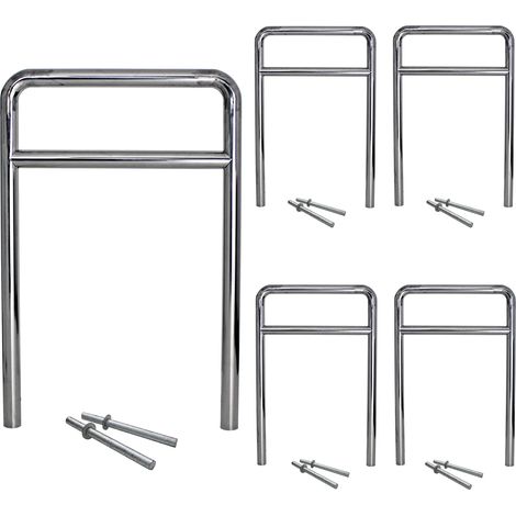 5 x Fahrradanlehnbügel 118 x 78 cm Edelstahl Ø 60 mm Einbetonieren Fahrradständer Parker Typ H (1/5)