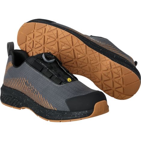 Mascot ESD-Sicherheitshalbschuh FOOTWEAR CUSTOMIZED F1601-909 S1PS Gr. 36 stone grey/nut brown