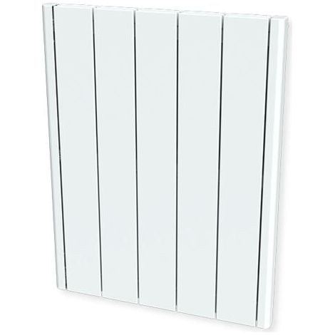 Radiateur à inertie CARRERA - 1000W - Pierre naturelle - Horizontal et plat - Blanc