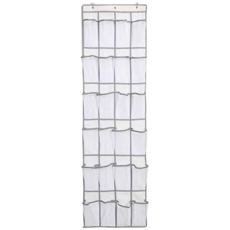 2 pièces Range Chaussures à Suspendre sur la Porte, Sac de Rangement Suspendu avec 24 Poches, Rangement de Chaussures Suspendu, Organiseur de Suspension Multifonction pour Chambre à Coucher (1/3)