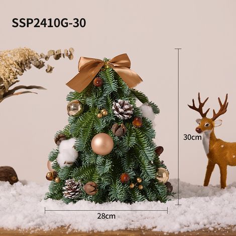 Nobel Árbol de Navidad artificial de polietileno, acabado dorado, 30 cm – Ideal para decoración de mesa en restaurantes y hoteles (1/5)