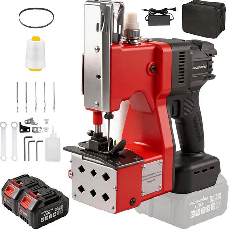 Machine à Coudre Sans Fil pour Sacs et 2 Batteries 4,0Ah, Moteur Brushless (1/5)