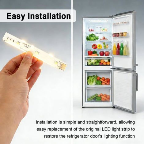 Bande LED pour réfrigérateur - Haier - Compatible Haier BCD-575WDBI - Dimensions 13x1,5 cm - Blanc (1/4)