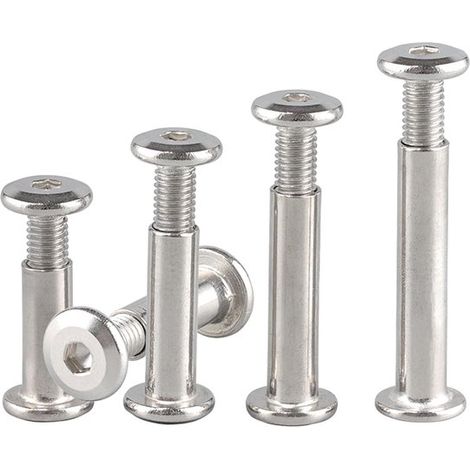 Kit de vis M4 pour meubles, connecteurs pour meubles en bois, vis de fixation pour armoires et tables, 12 pièces, 55 mm (1/5)