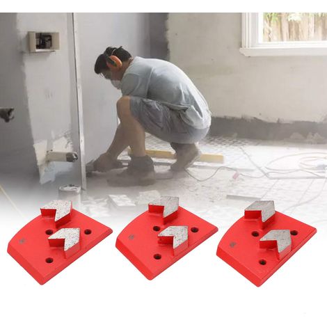 Diamantschleifblöcke, Schleifscheiben für Beton und Zement, Schnellverschluss, 2 Zähne, rot, 30 (1/5)