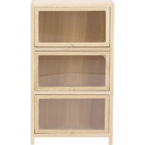 Étagère en bois pour maison de poupée 1/12, bibliothèque miniature meuble à livres, accessoire décoration maison de poupée (1/5)