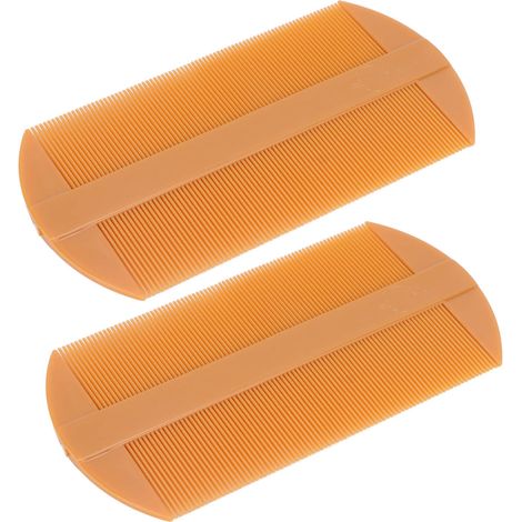 Peigne double face anti-poux en plastique vintage, 10 unités pour soins capillaires et élimination des lentes (1/5)