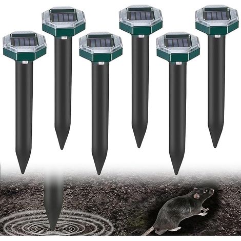 Solar Ultraschall Maulwurf Vertreiber,6 Stück Solar Maulwurfvertreiber,Ip66Wasserdichter,Solar Maulwurf Vertreiber Testsieger,Aufgerüsteter Solar Maulwurfschreck Für Garten Und Camping, Gopher (1/5)
