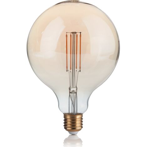 LAMPADINA ATTACCO E27 IN VETRO GLOBO AMBRA 4 W 330 lm 2200 K D125 DIMMERABILE TRIAC