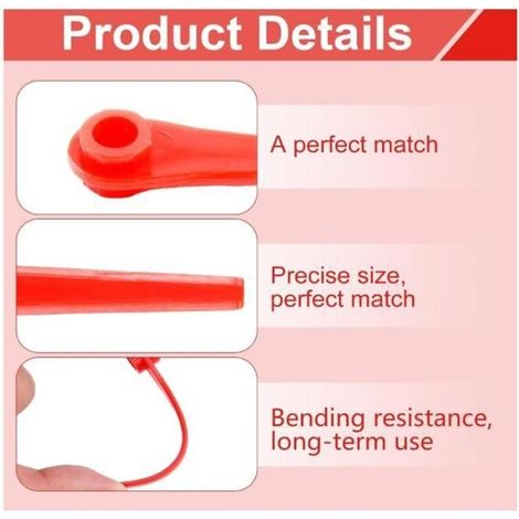 100 lame di ricambio per tosaerba e tagliasiepi (70 mm), compatibili con Gardena EasyCut, ComfortCut, SmallCut e Li-23R (1/5)