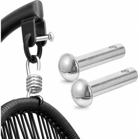 Lot De 2 Goupilles MéTalliques Robustes Pour Fauteuil Suspendu ŒUf Quincaillerie De Remplacement Pour Chaise Suspendue Kit De Boulons Pour BalançOire De Patio Et VéRanda 3.15 X 1.02 X 1.02 Pou (1/5)