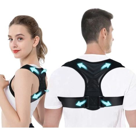 Correcteur De Posture Dos, Ceinture Dorsale Réglable Pour Maintien Dos Droit, Soutien La Colonne Vertébrale Et Le (1/4)