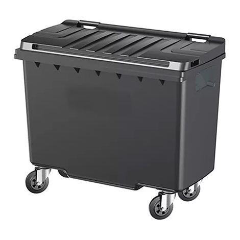 Conteneur 500 litres à préhension latérale avec tourillons - Couleur du couvercle Jaune Citron - 1210 x 667 x 1097 mm - 210008LGAGA/JC